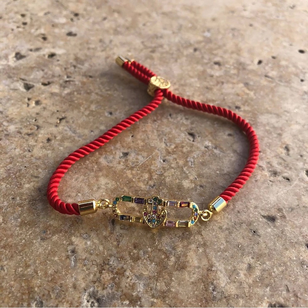 Red rope anchor bracelet